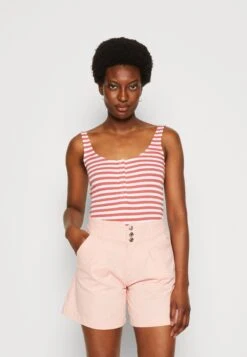 Anna Field Topper - White/Red