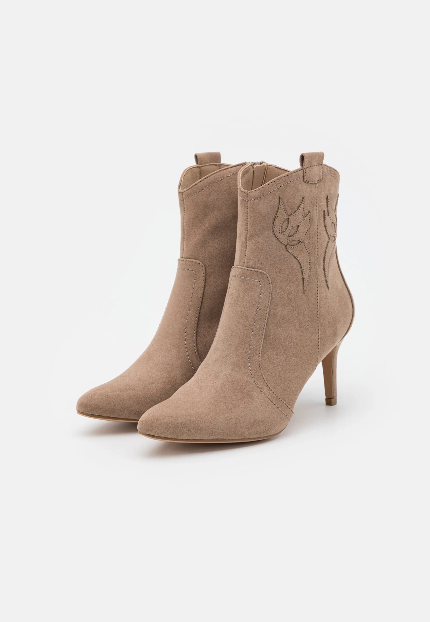 Anna Field Ankelboots Med Høye Hæler - Taupe 3 Anna Field Ankelboots Med Høye Hæler - Taupe - Bilde 3