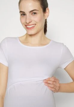 2 Pack - T-Shirts - Pink - 402_White - 001_White - 001 -Anna Field 12ef41c75d0b40ce9315bc36365fed97