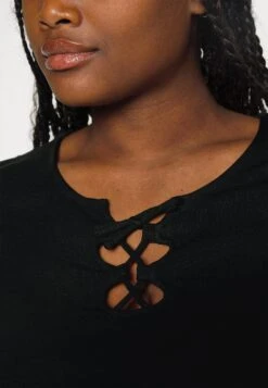 Curvy Front Lace - T-Shirts -Black -Anna Field 1aedc7f34d1f4f3da1a168ca8b48e424