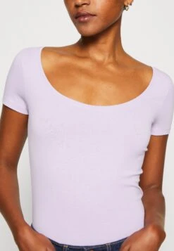 Anna Field 3 Pack - T-Shirts - Purple/White/Mottled Light Grey -Anna Field 1f483857cf7744369dc2877f48713854