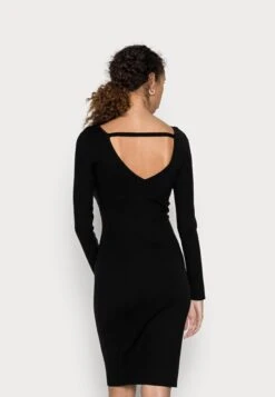 Anna Field Offener RĂĽcken Bodycon Mini Strickkleid - Etuikjole - Black