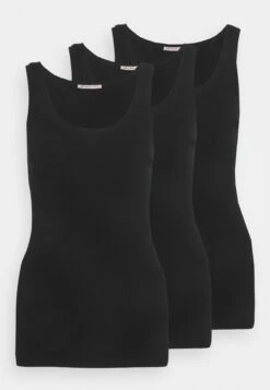 Anna Field Basic Tank 3Er Pack - Topper - Black/Black/Black