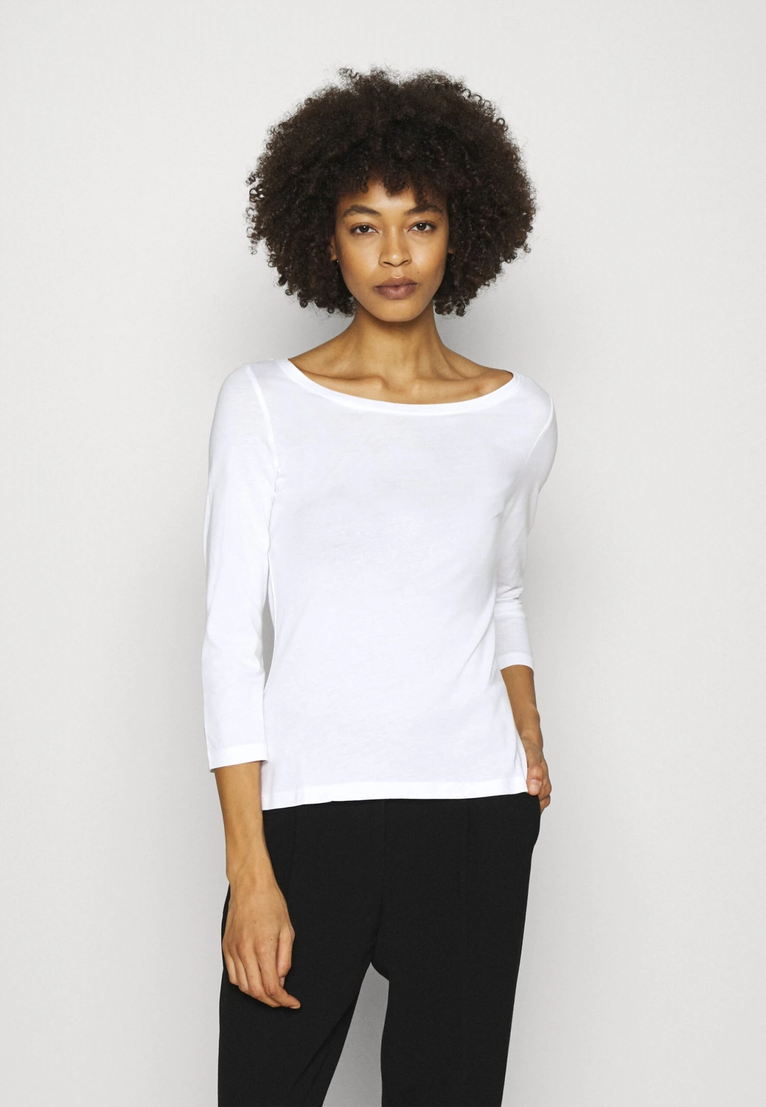 Anna Field 2 Pack - Topper Langermet - White/Black 2 Anna Field 2 Pack - Topper Langermet - White/Black - Bilde 2