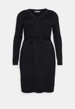 V Ausschnitt Mini Strickkleid Mit Gürtel Und Spitzeneinsatz - Strikket Kjole - Black 10 V Ausschnitt Mini Strickkleid Mit Gürtel Und Spitzeneinsatz - Strikket Kjole - Black -Anna Field 790565303d124c06af42b6c850552f55