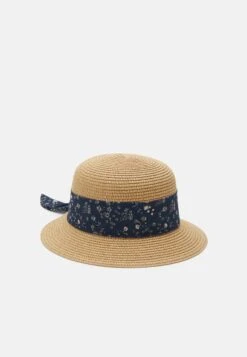 Anna Field Hatt - Tan/Dark Blue