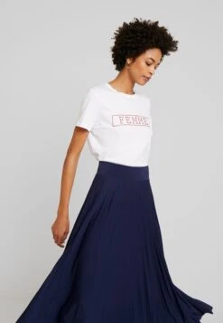 Anna Field Plisse A-Line Midi Skirt - A-Line Skjørt - Maritime Blue -Anna Field 7ab564a26da040e68012a316977b7a10