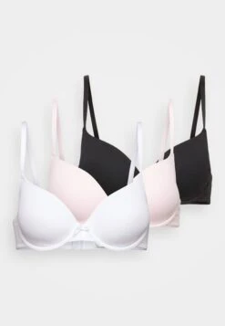 Anna Field Sunlight 3Pack Tshirt Bra - T-Skjorte-Bh - 402 - Pink_001 - White_802 - Black -Anna Field 86557765579c4e3f801767c3937b4035
