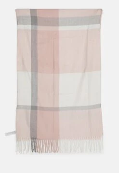 Anna Field Sjal - Pink/Grey/Off-White