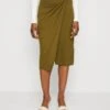 Anna Field Front Knot Midi Skirt - Blyantskjørt - Khaki