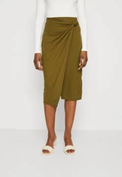 Anna Field Front Knot Midi Skirt - Blyantskjørt - Khaki