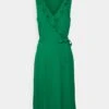 Anna Field Volant Midi Dress - Kjole -Green