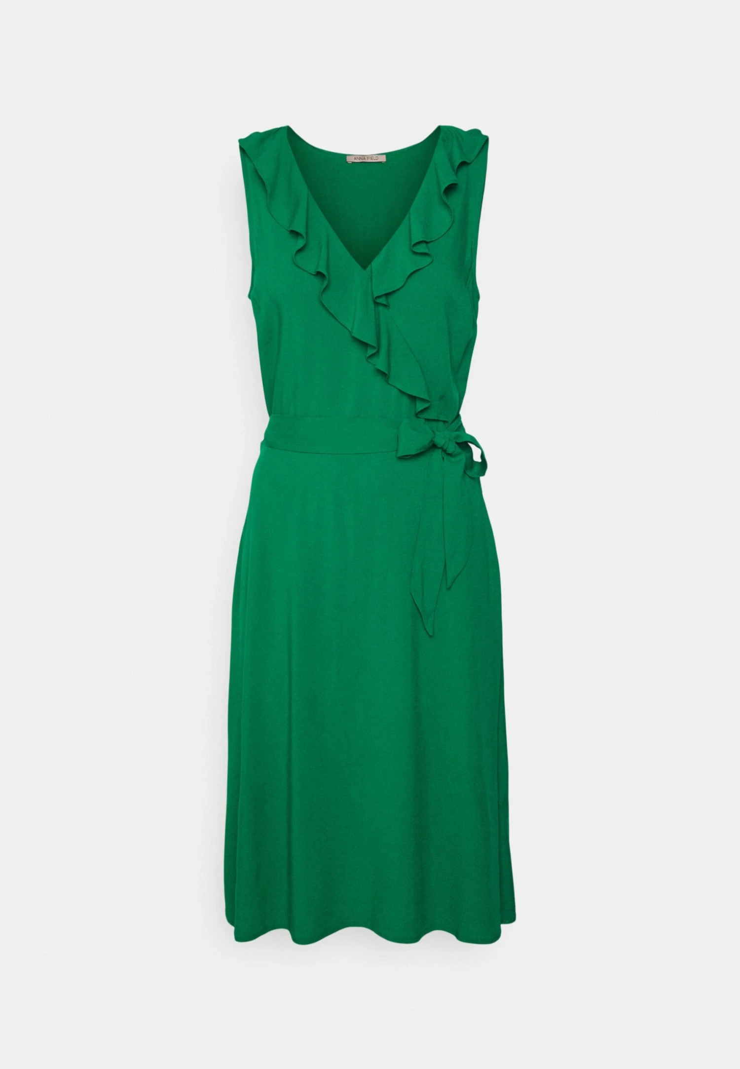 Anna Field Volant Midi Dress - Kjole -Green 1 Anna Field Volant Midi Dress - Kjole -Green