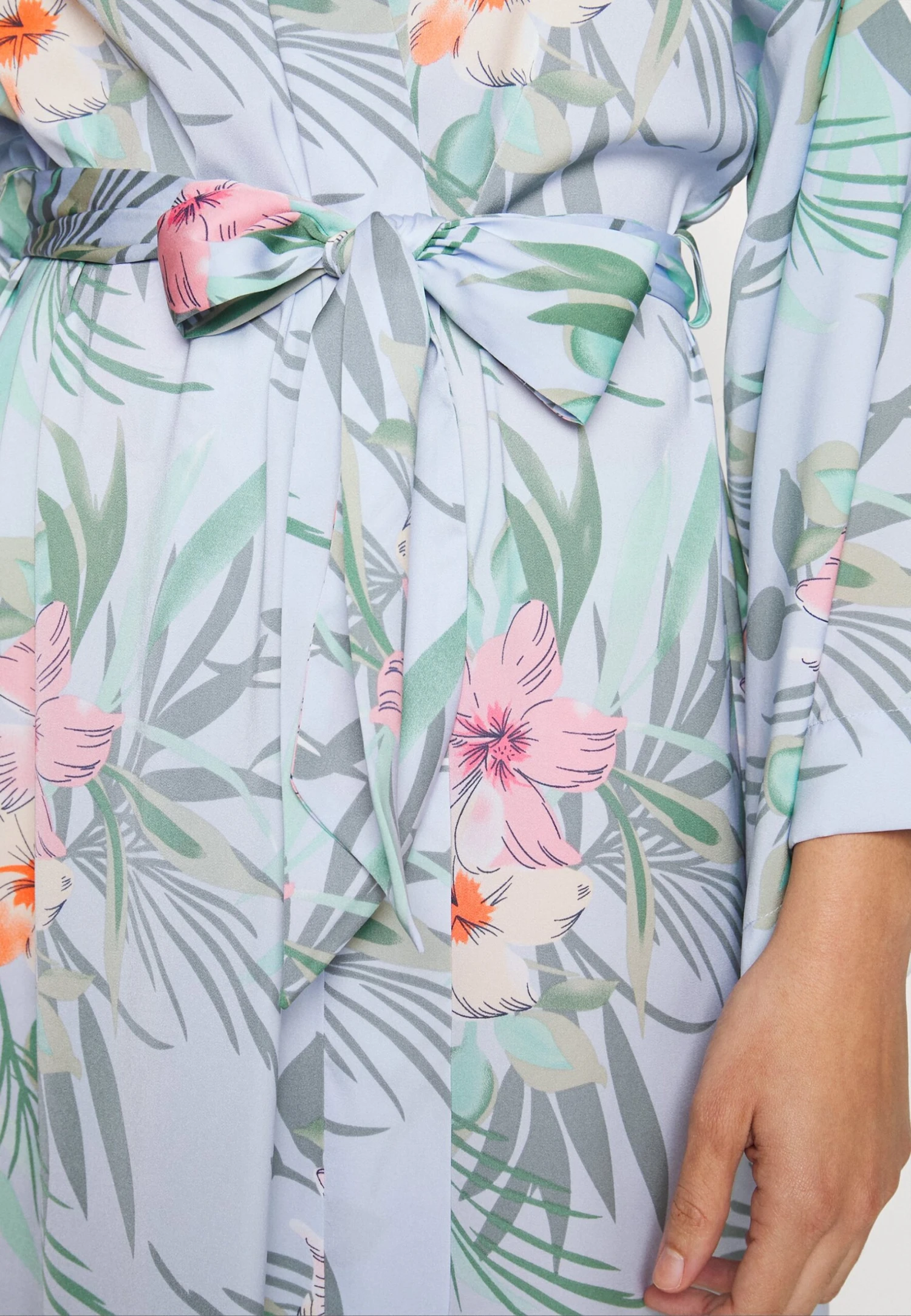 Anna Field Floral Robe - Badekåpe - Blue 6 Anna Field Floral Robe - Badekåpe - Blue - Bilde 6