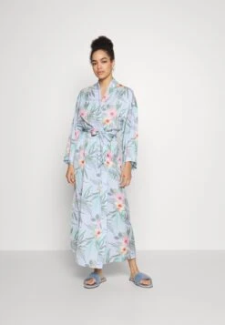 Anna Field Floral Robe - Badekåpe - Blue