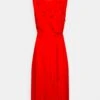 Anna Field Volant Midi Dress - Kjole - Red