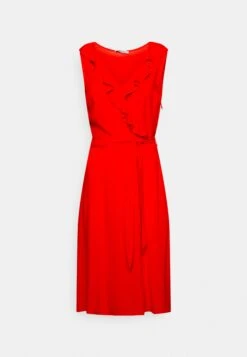 Anna Field Volant Midi Dress - Kjole - Red