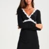 Anna Field Heidi Long Sleeves Viscose Nightdress - Nattskjorte - Black