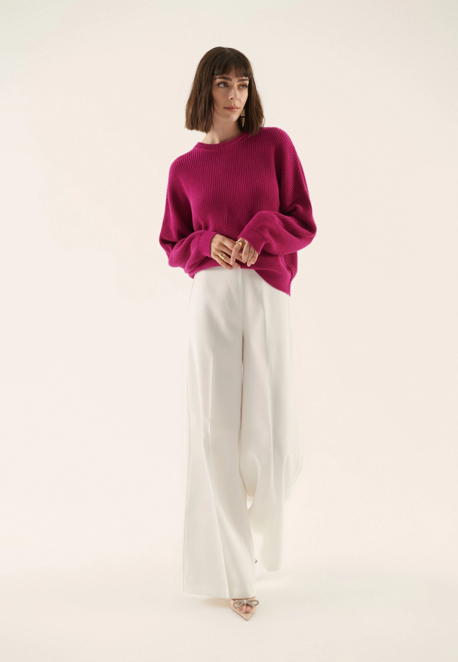 Anna Field Oversized - Strikkegenser - Pink 2 Anna Field Oversized - Strikkegenser - Pink - Bilde 2