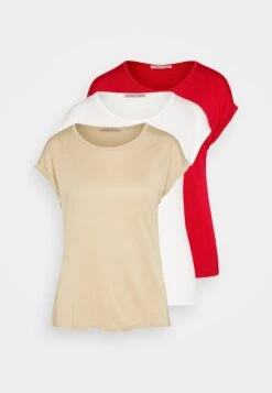 Anna Field 3 Pack - T-Shirts - Beige/Off-White/Red 14 Anna Field 3 Pack - T-Shirts - Beige/Off-White/Red -Anna Field aedc07226f6b43aab232c16e6322bb39