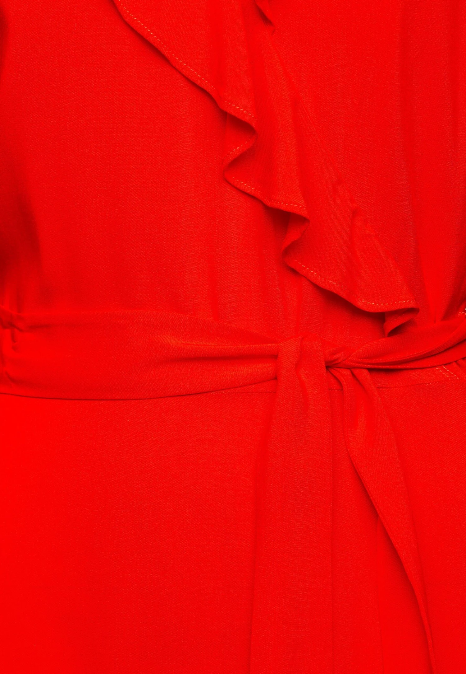 Anna Field Volant Midi Dress - Kjole - Red 3 Anna Field Volant Midi Dress - Kjole - Red - Bilde 3