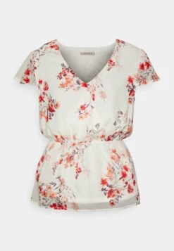 Anna Field Chiffon Wrap Belt- Bluse - White/Red