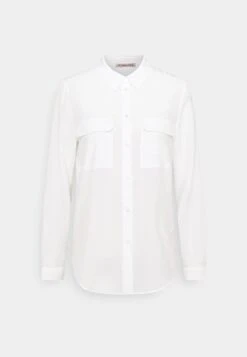 Anna Field Basic Blouse With Front Pockets - Skjorte - Offwhite -Anna Field de3c89d9a03c44d697e93a88152dd3de