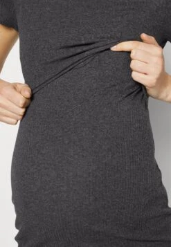 Short Sleeves- Jerseykjole -Mottled Dark Grey -Anna Field e14d91824e05474587cb552a4f26da30