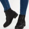 Anna Field Winter Boot - Snørestøvletter - Black