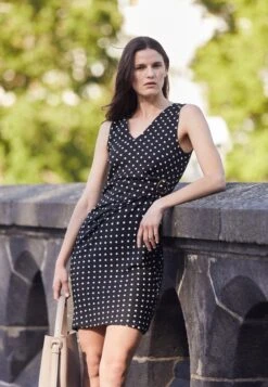 Anna Field Jerseykjole - Black/White