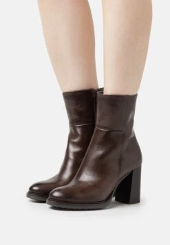 Anna Field Leather - Ankelboots Med Høye Hæler - Brown