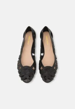 Anna Field Leather - Ballerina Med Åpen Front - Black -Anna Field f21e6140d2db44888c0ce45862efd021